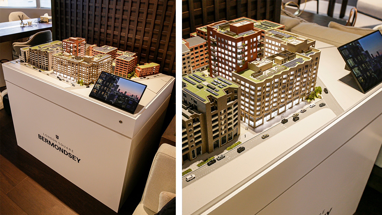 Interactive architectural model display with integrated tablet control interface